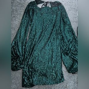 Emerald Green Sequin Dress